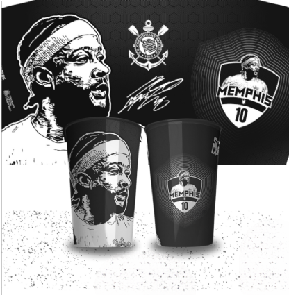 Copo Patch Memphis 10 - Oficial 550 ml