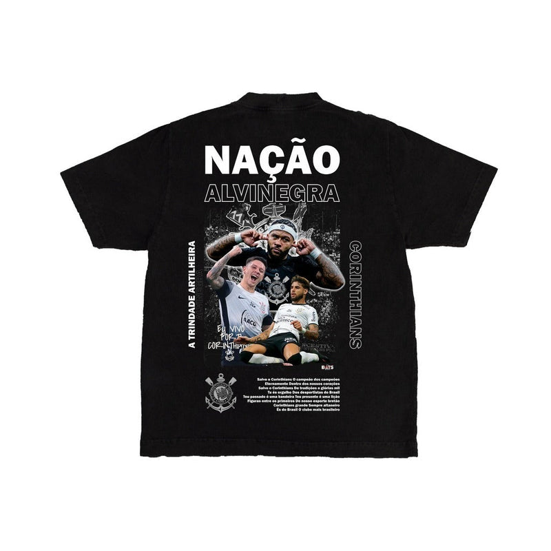 Camisa Oversized Nação Alvinegra - Garro,Yuri Alberto,Memphis Depay